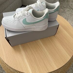 Nike Women's White and Mint Sneakers